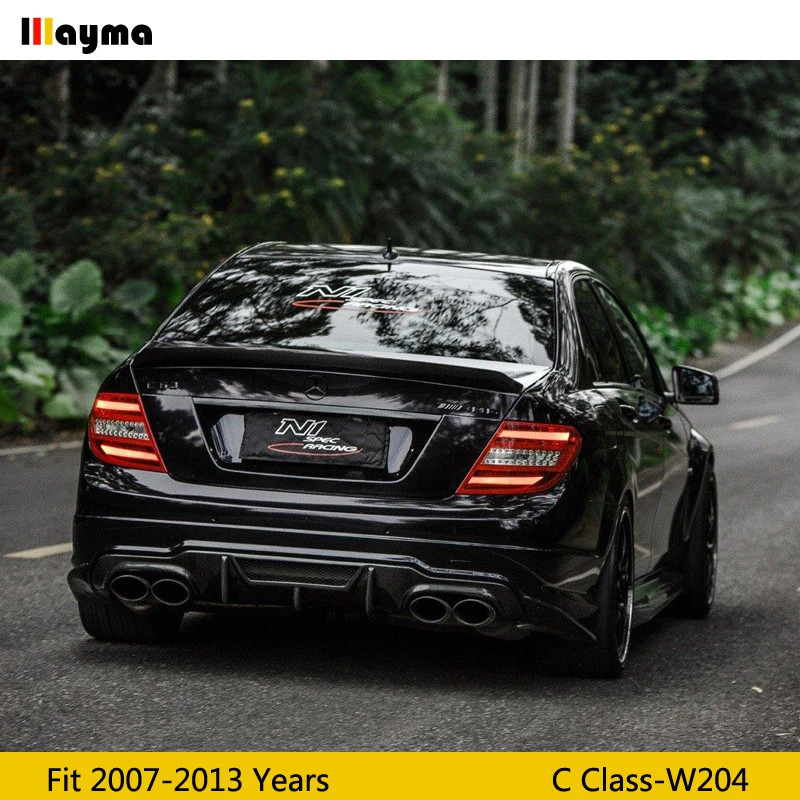 V образный задний спойлер для багажника из углеродного волокна benz c класса c180 c250 4