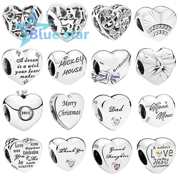 

Bule Star 100% 925 Sterling Silver 1: 1 high-quality copy pandoras charm 2015 Club Heart Charm