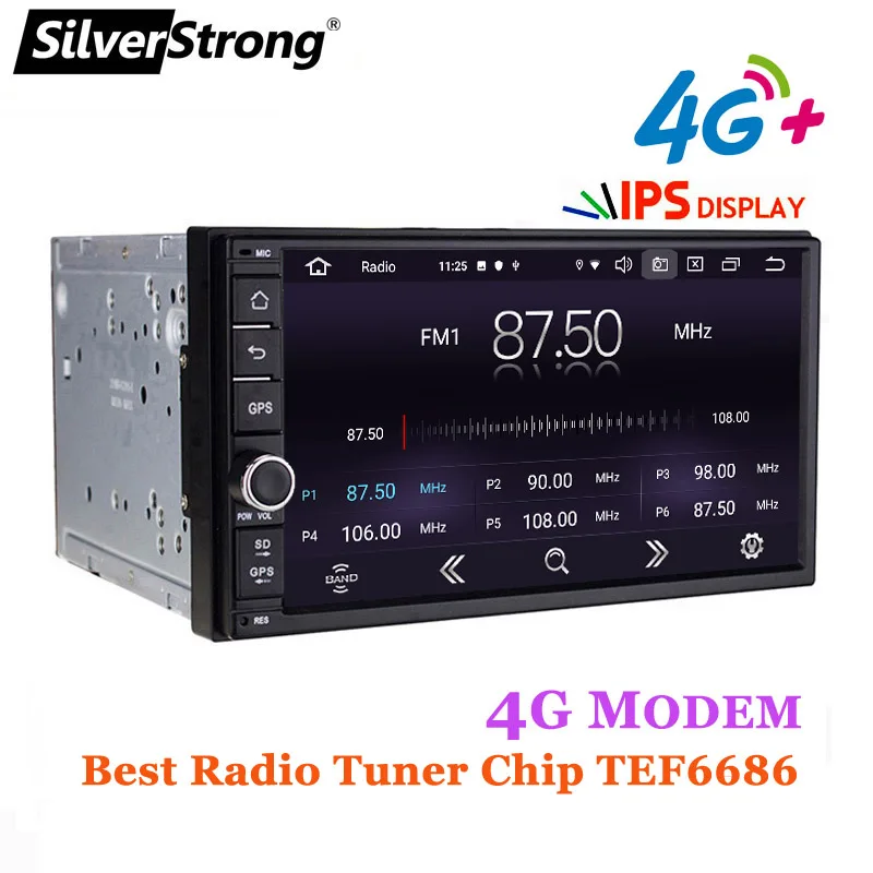 SilverStrong Android9.0 автомобильный DVD 2Din универсальная DSP android Панель IPS OctaCore