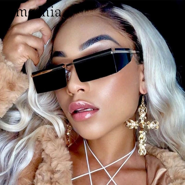 One Piece Small Rectangle Leopard Sunglasses For Women New Fashion Design  Gradient Sun Glasses Men Hip Hop Shades Flat Eyewear - AliExpress