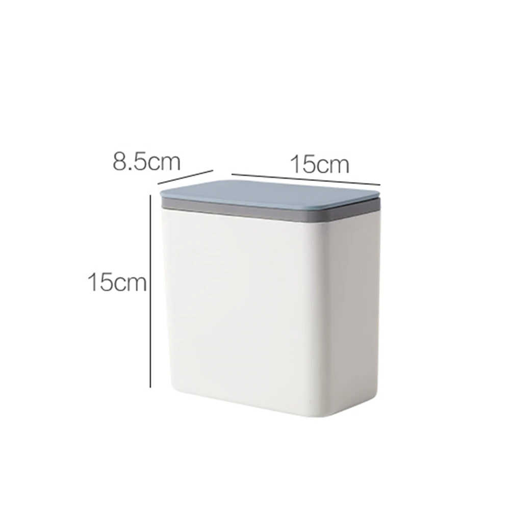 Home Waste Bin Small Trash can Mini Desktop ashcan litter Trash little Table Top Trash Box for desk Car trash bin With Lid