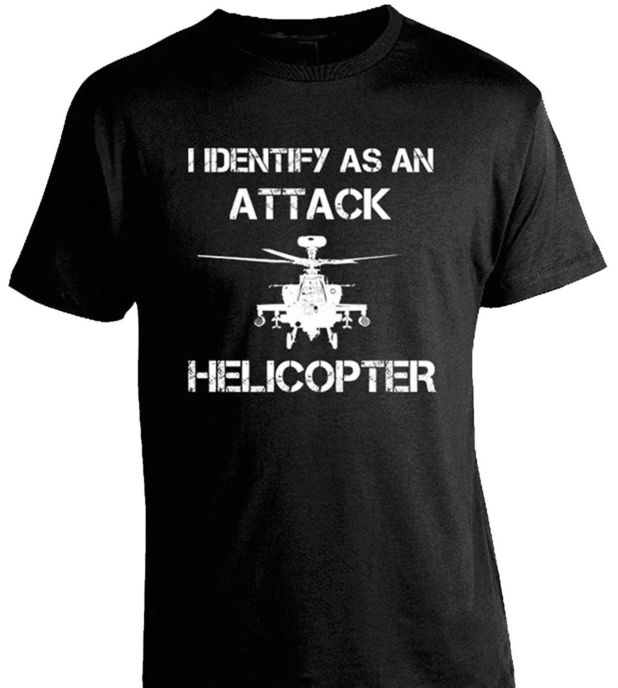 

Top Tee 100% Cotton Humor Men Crewneck Tee Shirts I Identify As An Attack Helicopter T Shirt 016115