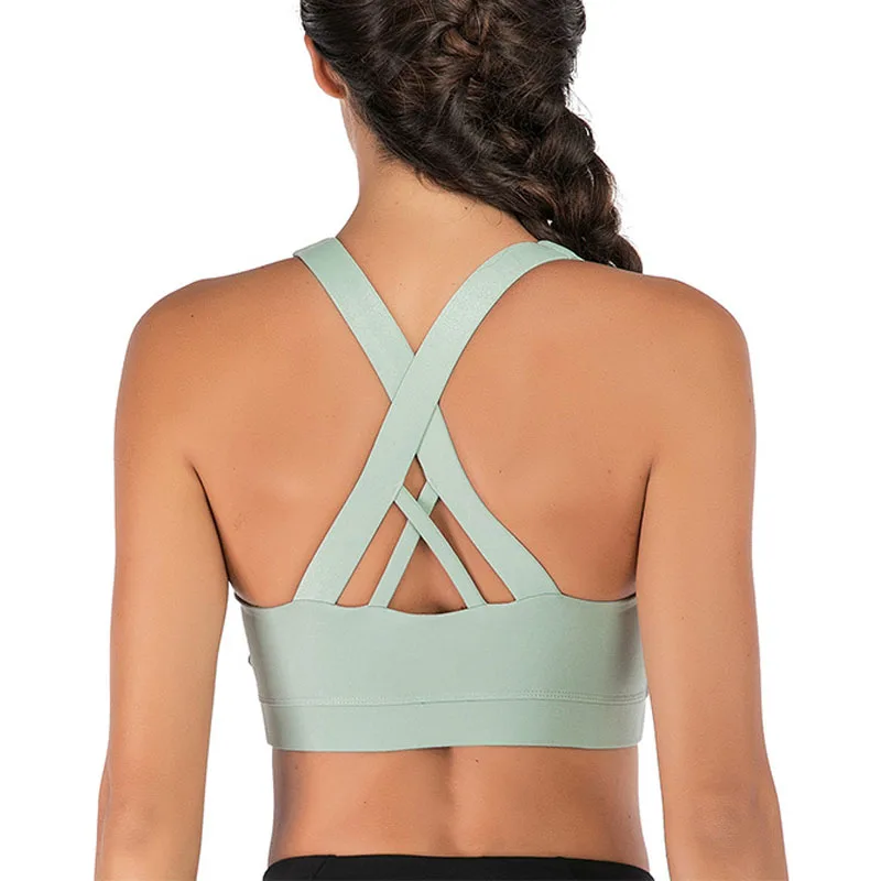 

Women's Double Dry Compression Athletic Gym Workout Cross Fit Bra