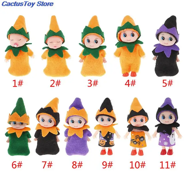 1Pc Halloween Christmas Doll Baby Elves Dolls Movable Arm Leg Elf Doll Dollhouse Toy 4