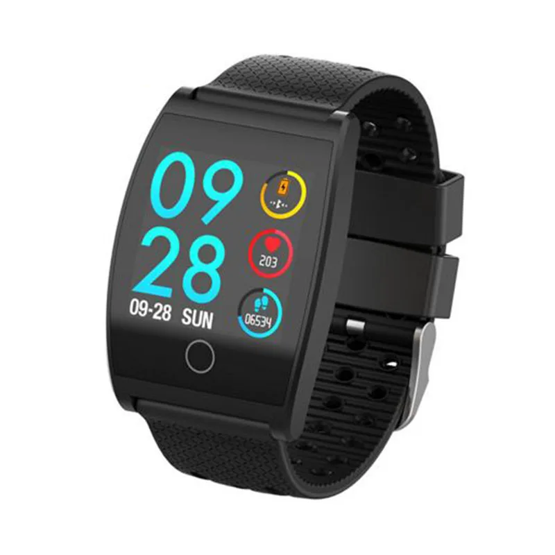 Black Yulubu QS05 наручные Смарт-часы кровяное давление кислородный смарт-браслет персонализированные часы циферблат монитор сердечного ритма фитнес-браслет - Цвет: Black