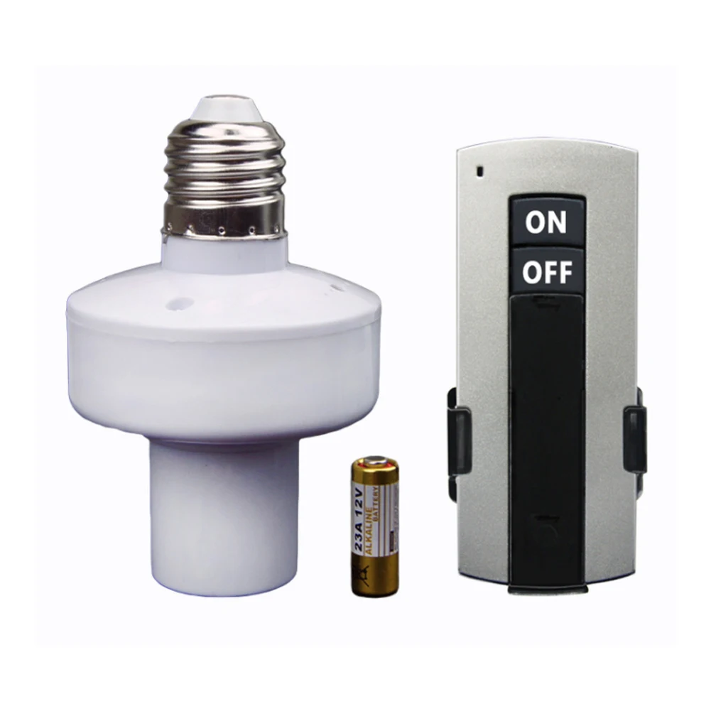 

Professional E27 Screw Wireless Remote Control Light Lamp Bulb Holder Bases Cap Socket Switch Lamp Accessories On Off 220V