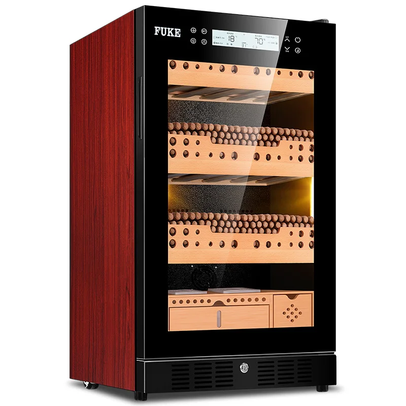 FUKE шкафчик для хранения сигар &quothumidor&quot Светодиодная подсветка хьюмидор