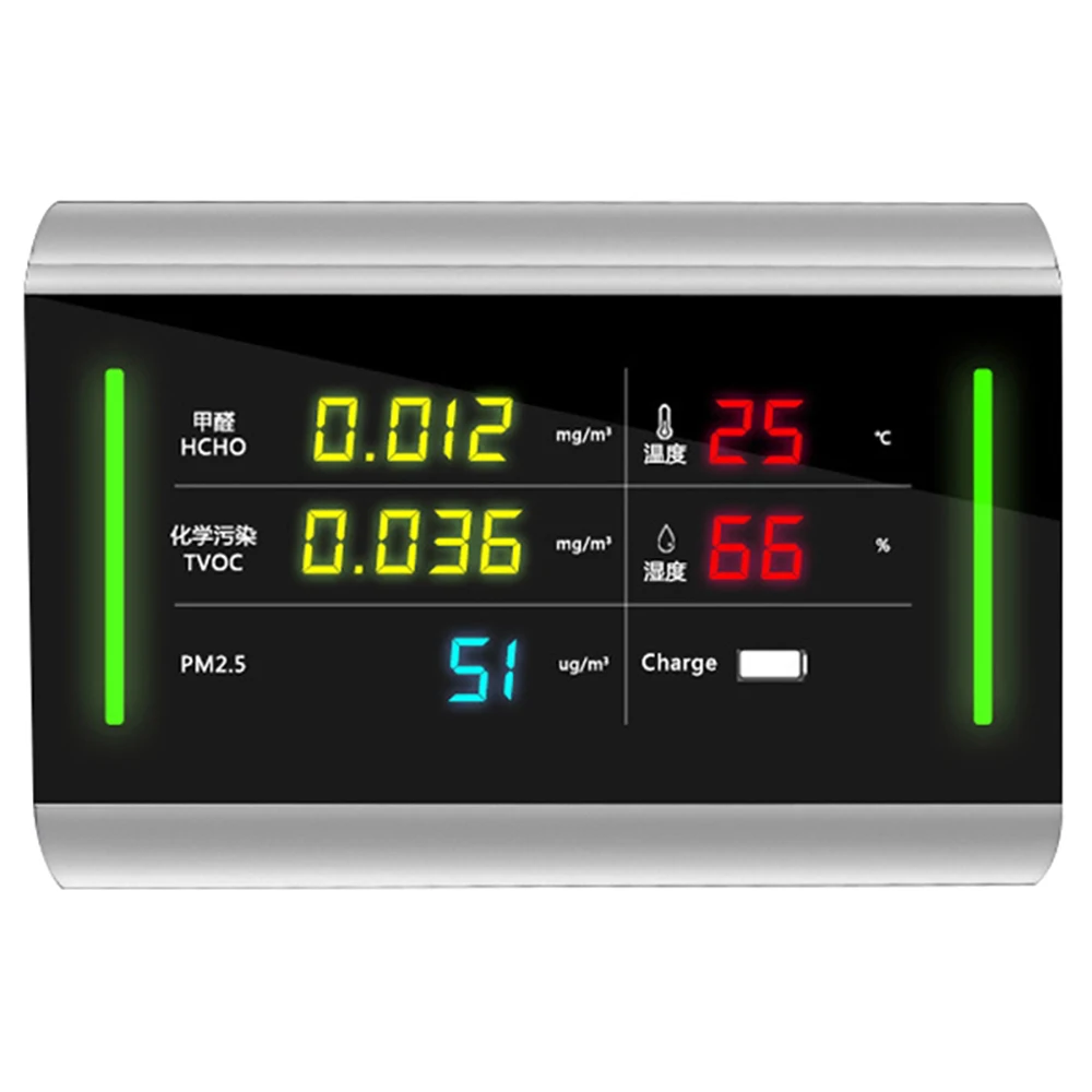 

Multi Gas Detector Air Quality Monitor Digital Testing Formaldehyde HCHO Gas Analyzer Benzene TVOC Particles Humidity Temp Meter