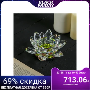 

Candlestick glass "Rainbow Lotus" diam 11.5 cm