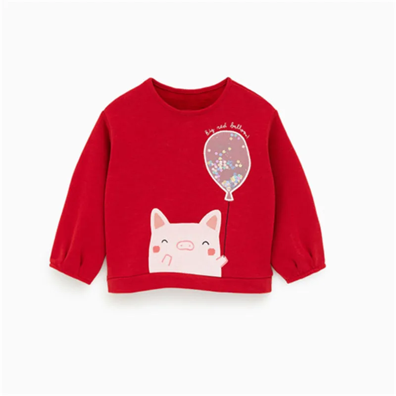 Новинка года, брендовая модная Милая осенне-Весенняя футболка с длинными рукавами для девочек, свитер с круглым вырезом с изображением птиц и медведя, футболка, одежда - Цвет: w018