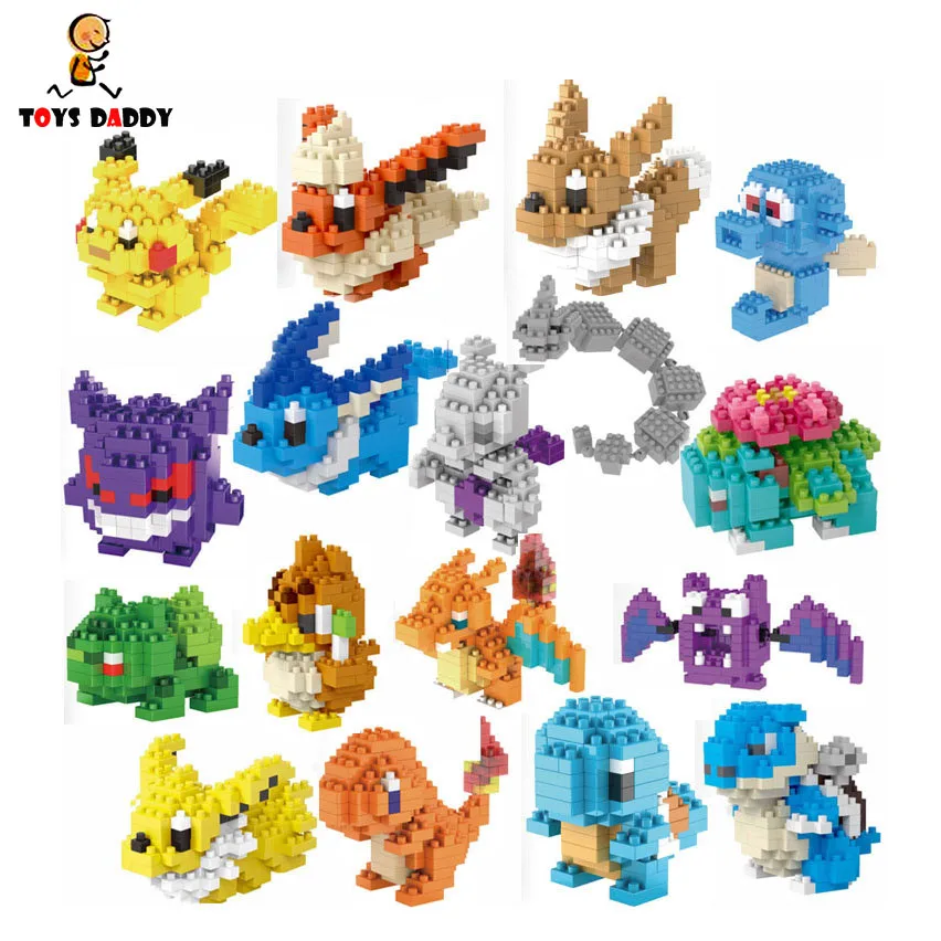 Лидер продаж строительные блоки LNO Обучающие игрушки Charizard Bulbasaur Сквиртл без