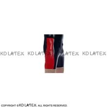 Черные с красной отделкой Ad двухсексапильные длинные ноги латекс боксер шорты с фронтами молнии резиновые шорты для мальчиков низ DK-0184