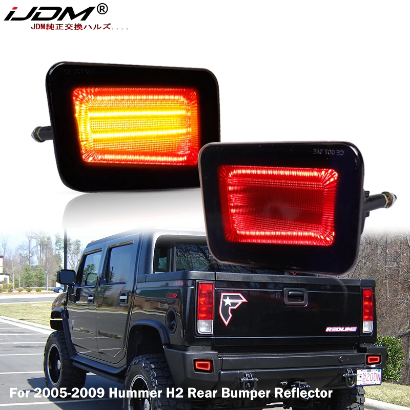 iJDMFull3157LEDBumperReflectorLightsForHummerH2Functionas