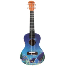 23 дюйма красное дерево узор укулеле 4 струны гитара Музыкальные инструменты образование Рождественский подарок на день рождения для детей-Y-CH/04