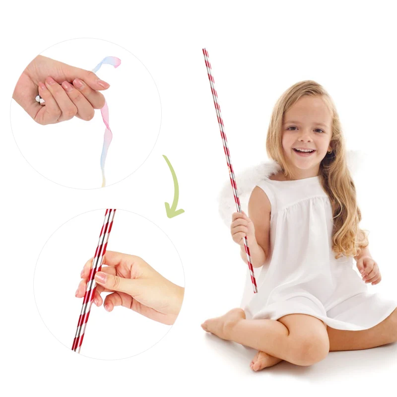 1pc Magical Wand Long Appearing Cane Plastic Stage Stick Magic Cane Close Up Magic Tricks 70cm freeshipping