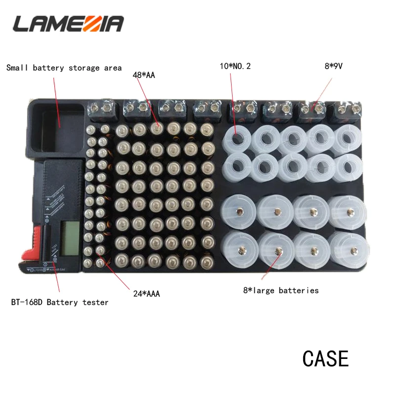 

LAMEZIA Battery Accept Box With Household Battery Tester Can Receive Various Model Tool