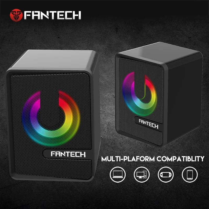 FANTECH GS203 компьютерный динамик мини RGB подсветка HIFI сабвуфер для ноутбука