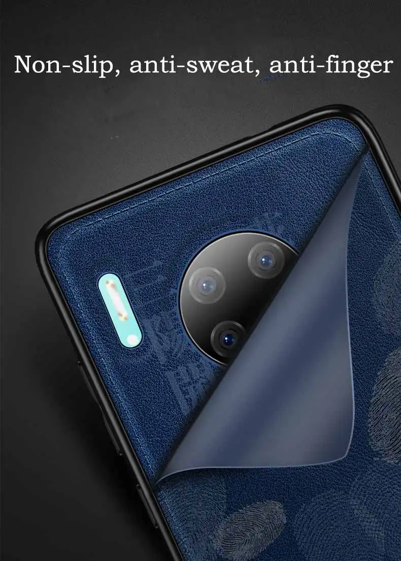 Для huawei mate 30 Pro 30 20 5G чехол из искусственной кожи HD рельефный узор противоударный матовый чехол для huawei mate 30 30Pro Funda корпус