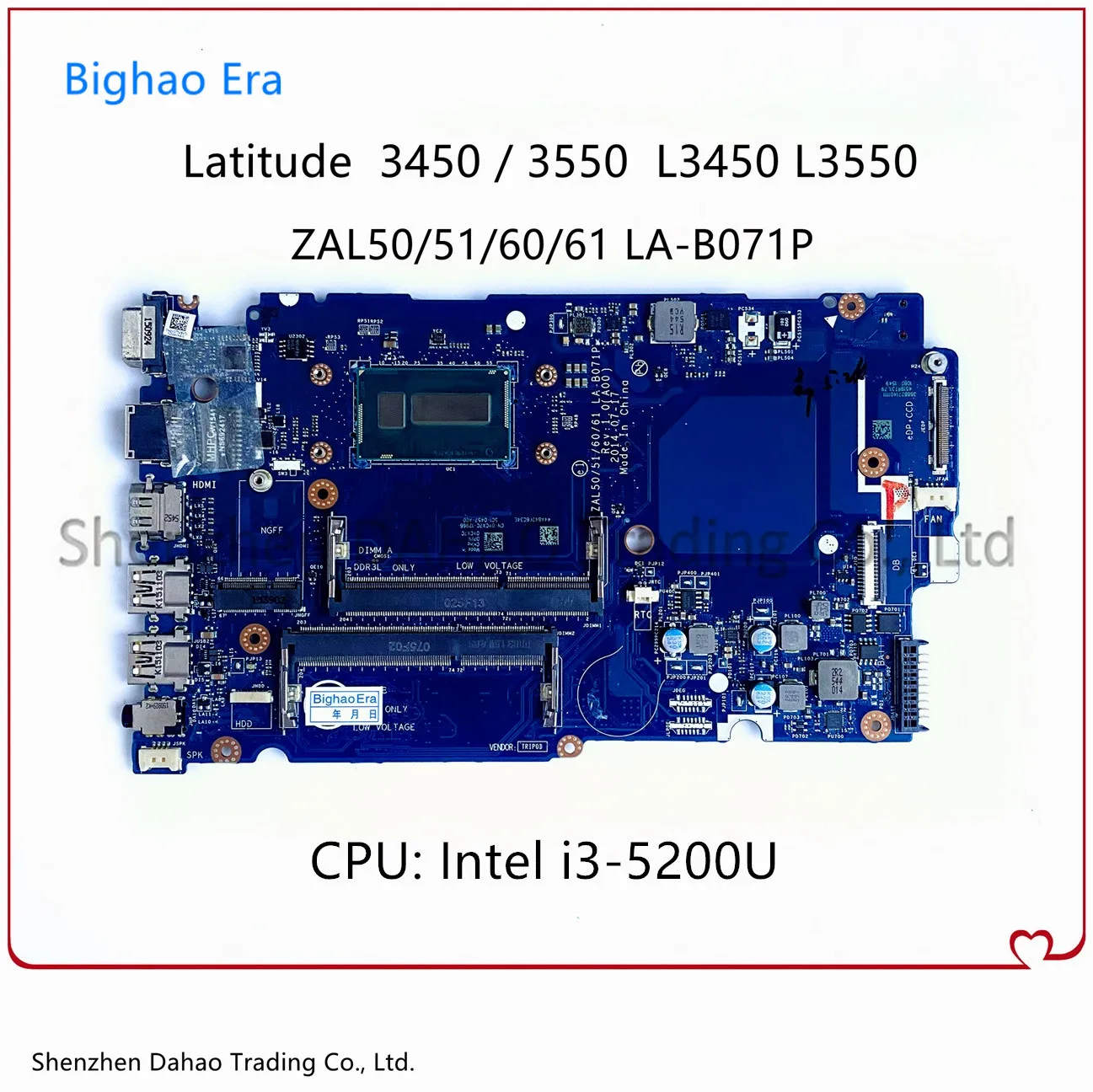 Материнская плата для ноутбука Dell Latitude 3450 3550 L3550 L3450 с процессором i5-5200U |
