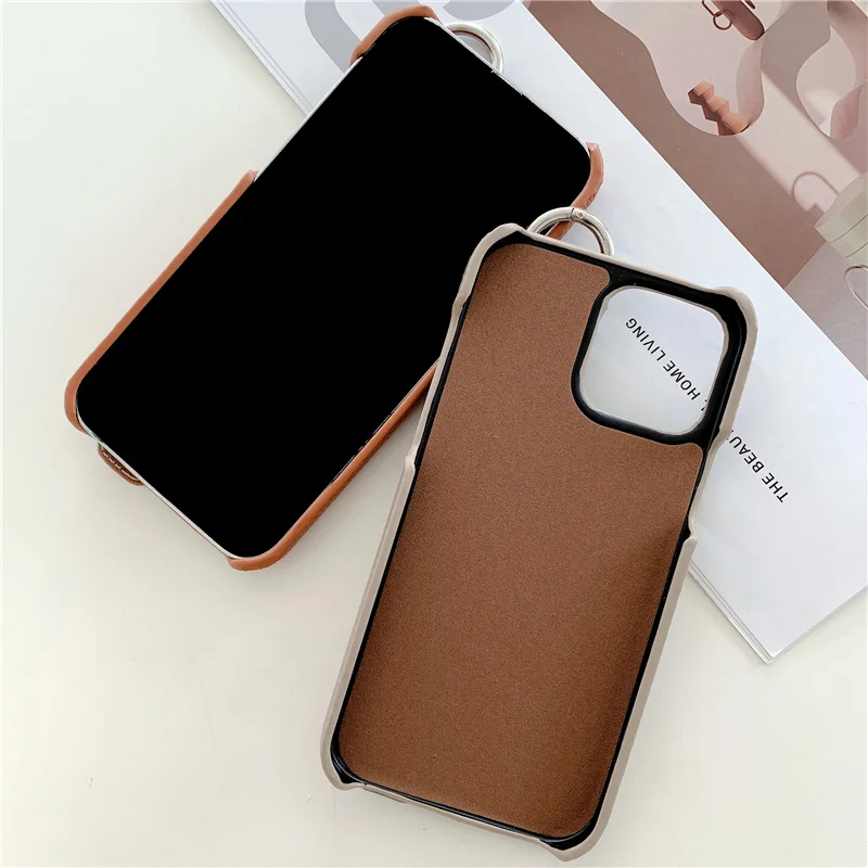 Card holder Wrist Strap Leather Wallet Case for iPhone 4