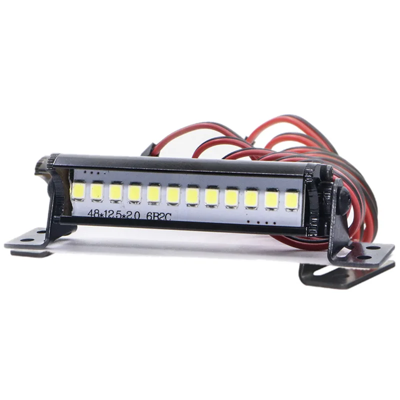 

1Pcs RC 12 LED Light Bar Metal Roof Lamp for Traxxas SCX10 KM2 CC01 RC4WD D90 90046 90047 RC Crawlers,50Mm/1.97 inch