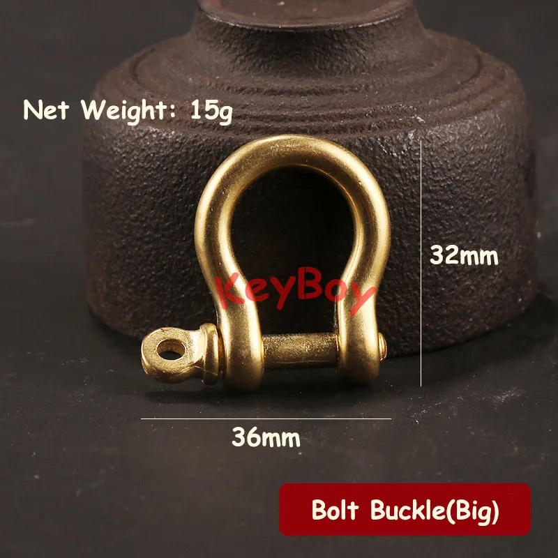 Bolt Buckle Big Ретро латунный брелок на ключи в форме буквы кольцо закрытое медное круглое кольцо DIY брелок ручной работы аксессуары ювелирные изделия мужские автомобильные брелки - Цвет: Bolt Buckle Big