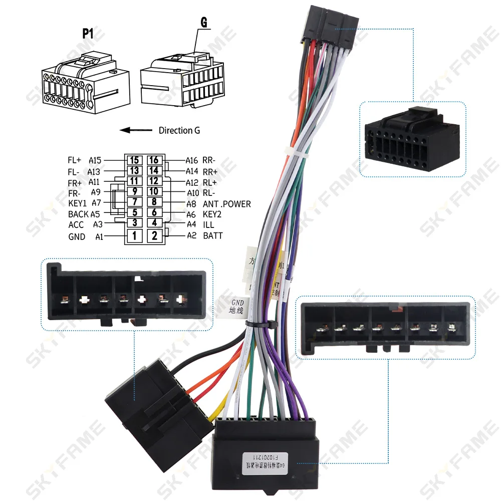 Prise de câble adaptateur ISO pour autoradio, connecteur SFP pour Ford MK1,  Fi.C., Escort Explorer, Ka, Uy4