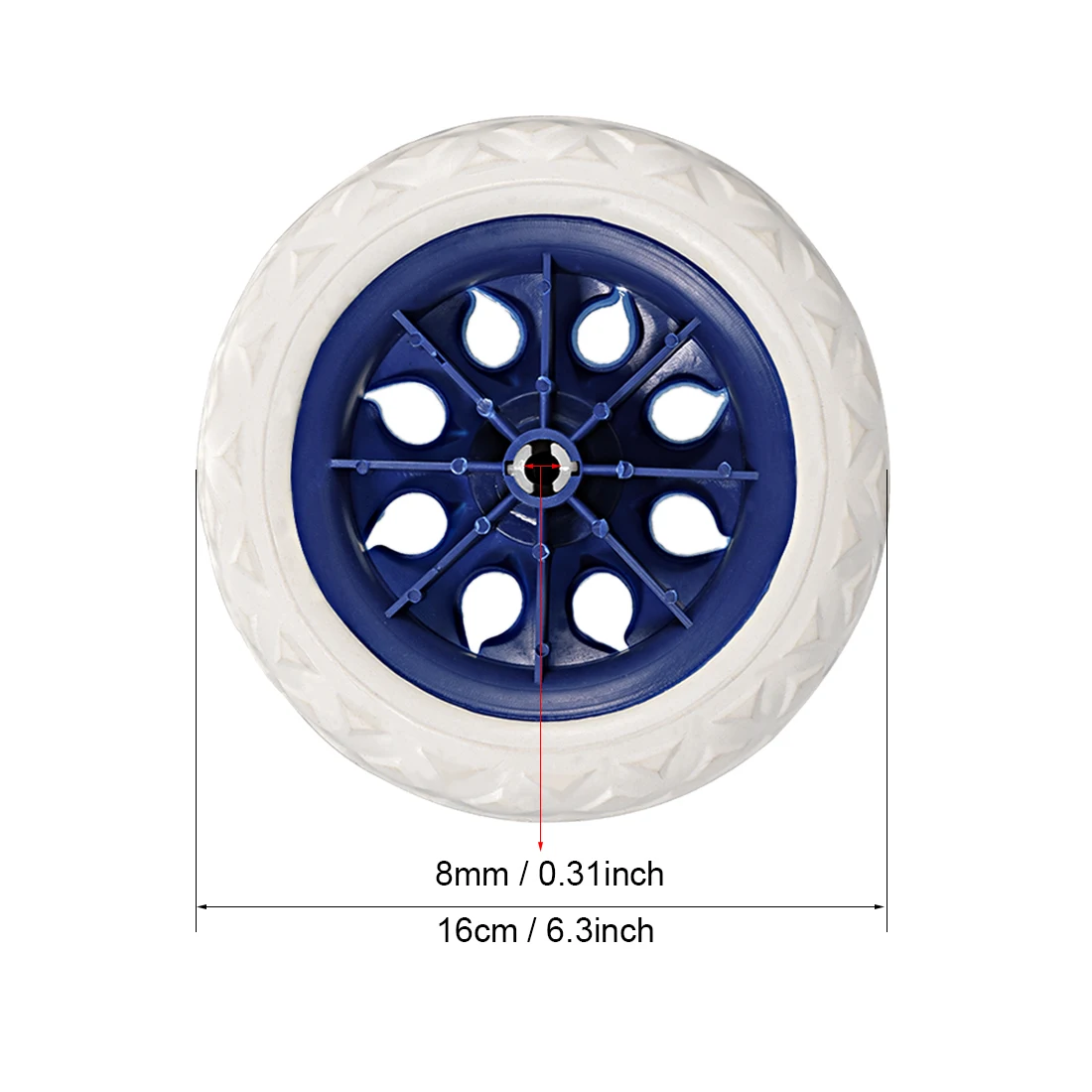 Roulette pivotante JUMELÉE polyuréthane ROUGE diamètre 50 mm