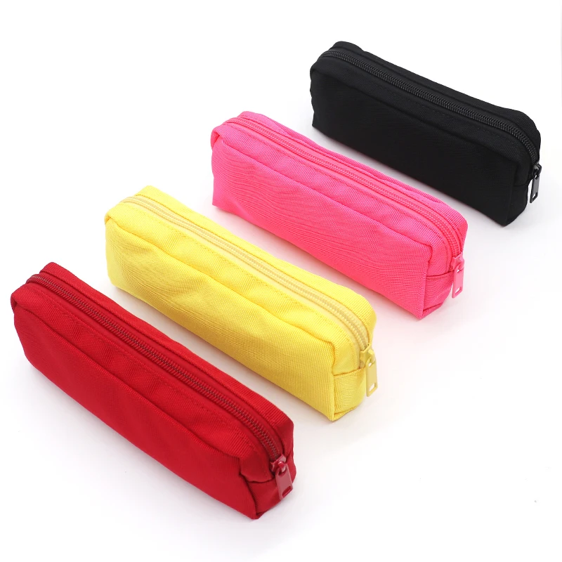 Компактный однотонный черный пенал школьный для девочек и мальчиков милый