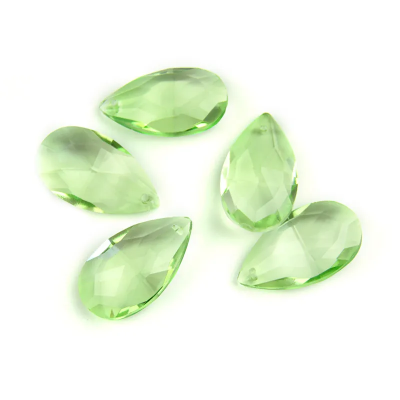 light green Современная люстра 38 мм хрустальные люстры освещение миндалевидные сетчатые Подвески лампа смешанного цвета для украшения столовой ресторана - Цвет: light green
