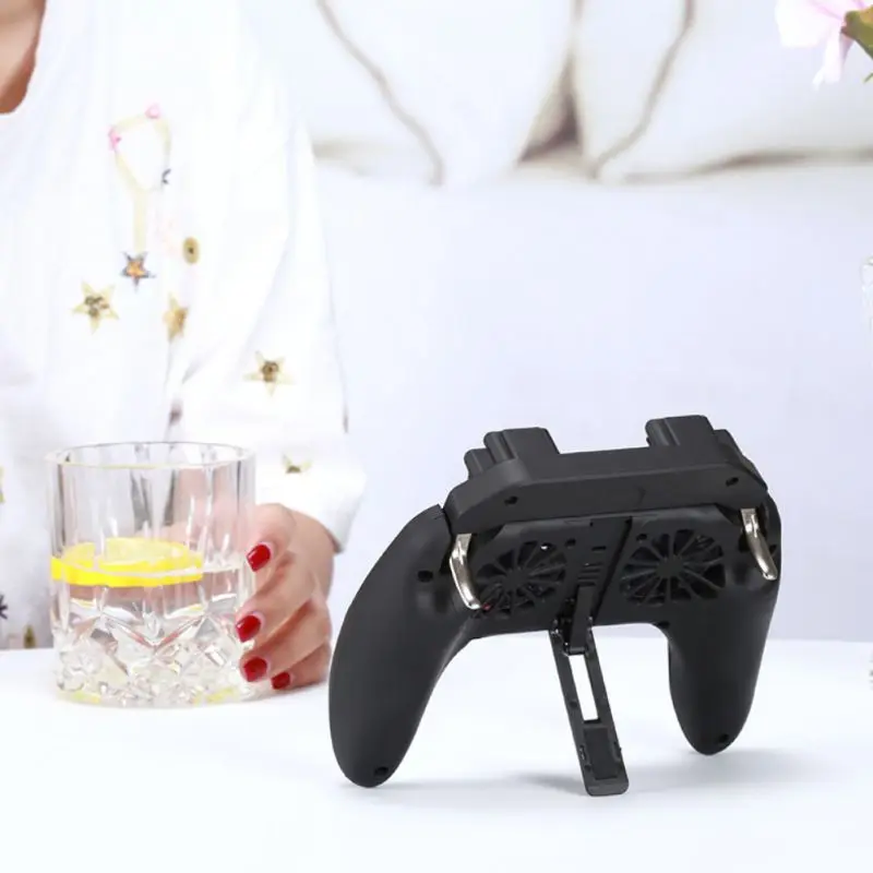  Mobile Game Controller For PUBG 16 Shots/ S Cellphone Gamepad With 2 Cooling Fans