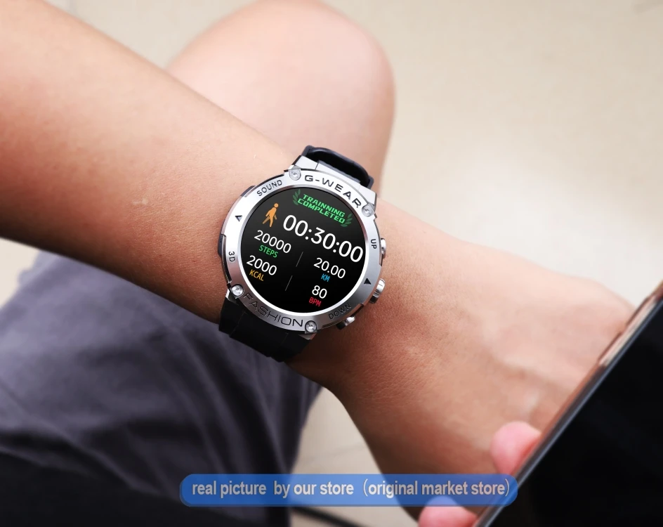 Sports Smart Watch Men BT Phone Call Customize Watch Faces Music Fitness Tracker Super Long Standby Smartwatch Android IOS K28H