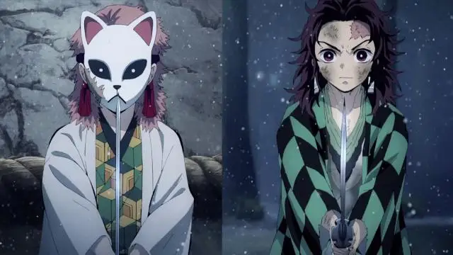 Demon Slayer Kimetsu no Yaiba Kamado Tanjirou Косплей Маска Sabito нож шрам Лаки смолы маски вечеринка Хэллоуин бутафория для маскарада