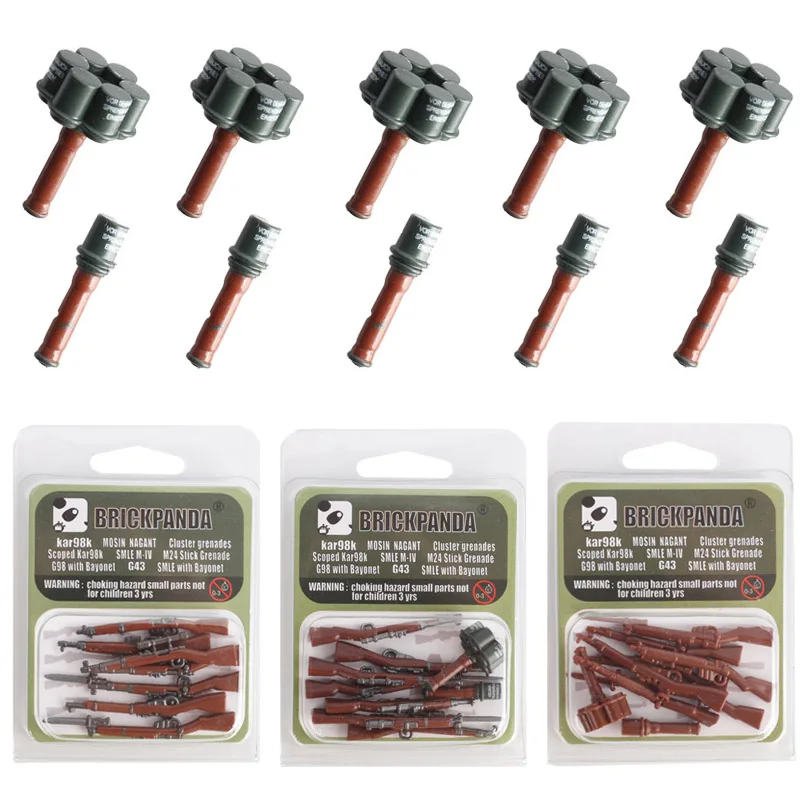 Конструктор военное оружие WW2 аксессуары для строительства армейский солдат