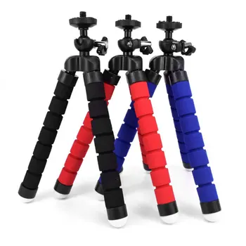 

Flexible Sponge Octopus Mini Tripod With Wireless Remote Shutter For iPhone mini Camera Tripod Phone Holder clip stand