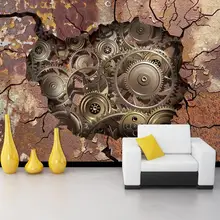 Индивидуальное изготовление, большая настенная живопись ржавчины шестерни ржавчины ретро ресторан отель оснастки Обои для рабочего стола