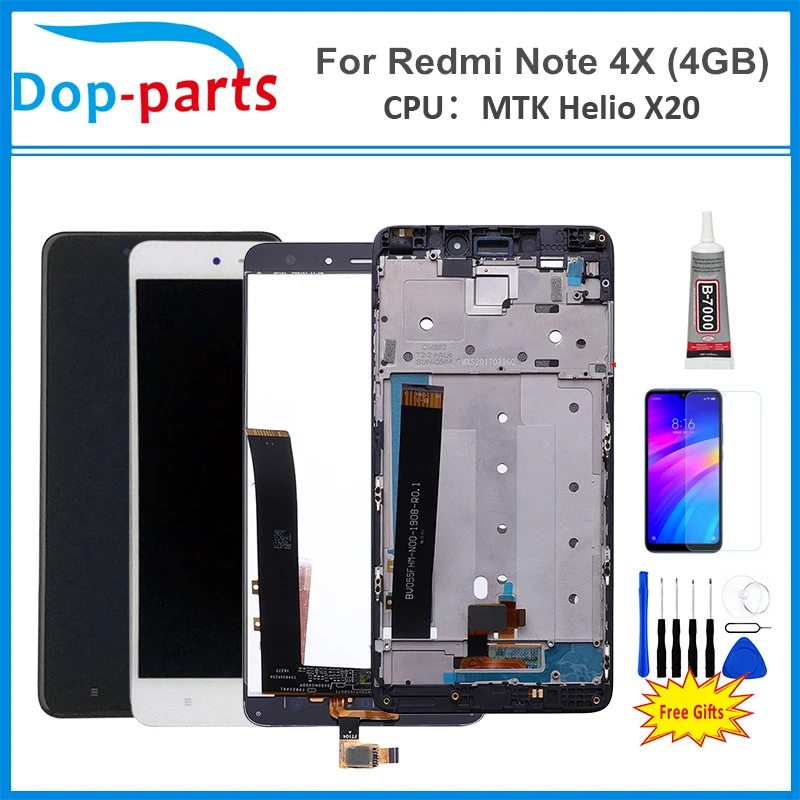 Pаспродажа Высококачественный ЖК дисплей для Xiaomi Redmi Note 4X Note 4X Pro Note 4, сенсорный экран + рамка для процессора MTK Helio X20