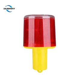 Lampe solaire LED rouge d'urgence, clignotant, signalisation de sécurité, tour de circulation 