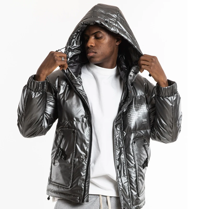 

Nagri Europe And America Popular Brand Autumn And Winter New Style Versitile Fashion Casual Warm Bright Surface Hooded Down