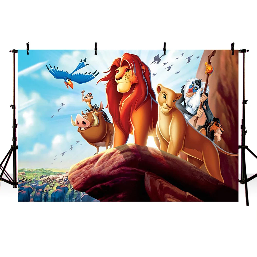 Neoback Король Лев фотографии задний план Simba день рождения мальчик мультфильм индивидуальные фотографические фоны для фотостудии