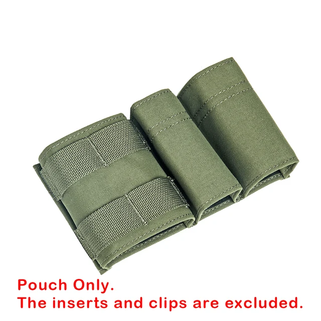 Tactical MOLLE 5.56 1+2 Side 9mm Magazine Pouch Kydex Wedge Insert KYWI Malice Strap Clip For TMC Belt Hunting Airsoft Paintball Pouch RG