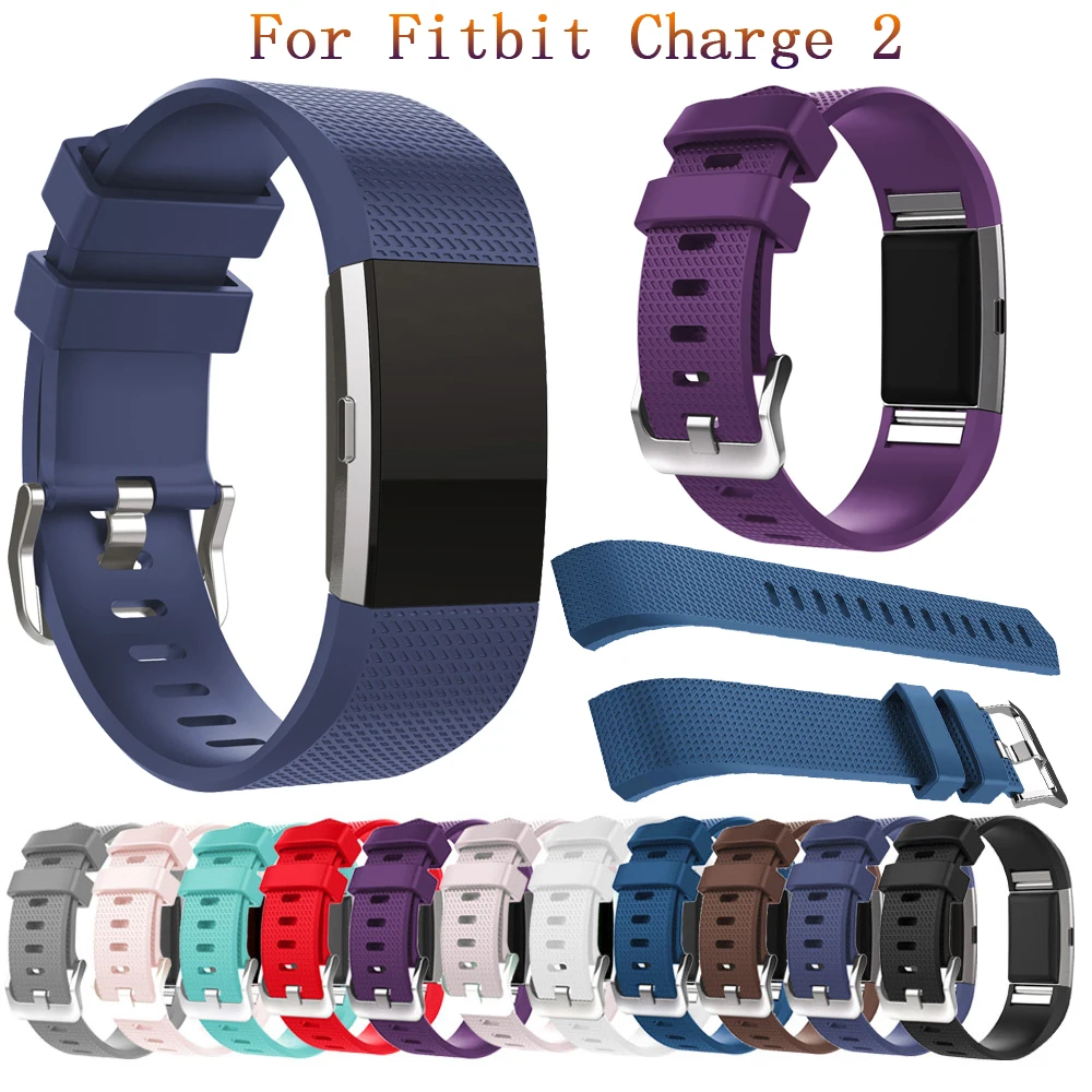Мягкий силиконовый ремешок для браслета Fitbit Charge 2 умные аксессуары спортивных