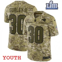 Молодежная Новая высококачественная камуфляжная футболка в стиле Лос-Анжелес Тодд Герли Рэмс Super Bowl LIII Bound