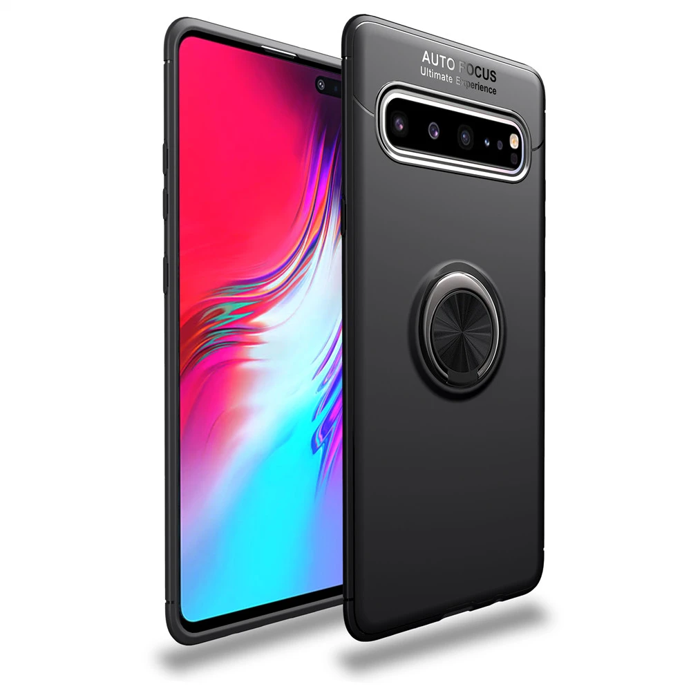 

Phone Case with Finger Ring Magnetism Holder For Samsung S10 5G S10E S20 S9plus Note10 Note9 M30 Soft TPU Phone Back Cover Cases
