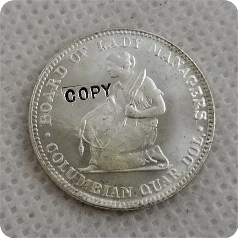 1893 Изабелла четвертак UNC имитация монеты