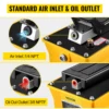 VEVOR 2.3L Fuel Tank 10000 PSI Air Hydraulic Foot Pump Single Acting with 200cm Oil Pipe & Spray Gun for Auto Repair Oil Rigging 3