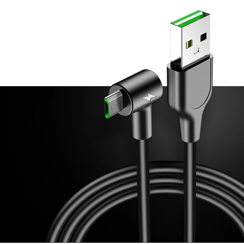 Черный TKEY Micro USB кабель, новинка, 3 А, быстрая зарядка, USB кабель для передачи данных, шнур для samsung S10, Xiaomi Redmi Note5 Pro, 1 м, 1,5 м, 2 м, микро зарядное устройство - Цвет: Черный