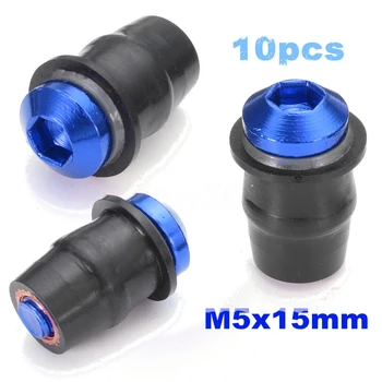 

10pcs/Set Motorcycle Screws Bolts M5x15mm Anodized Aluminum Different Color Bike Windscreen Windshield Nut Kit Durable Universal