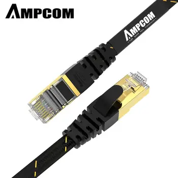 

AMPCOM Ethernet Cable RJ45 Cat7 Lan Cable [ 5 - 30m ] STP RJ 45 Flat Network Cable Patch Cord Cable Ethernet