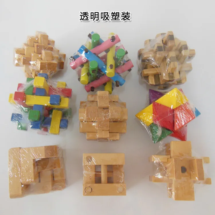 

Adult Toy Primary School Shengyi Six Wood Classical Children Disassembly Unlock Intelligence Unisex Lock Luban Lock China
